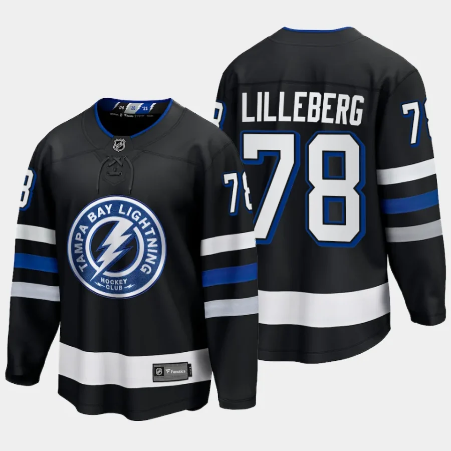 tampa bay lightning emil lilleberg alternate 2023 24 premier breakaway jersey black