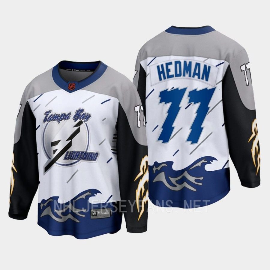 tampa bay lightning victor hedman special edition 2.0 2022 breakaway retro jersey white