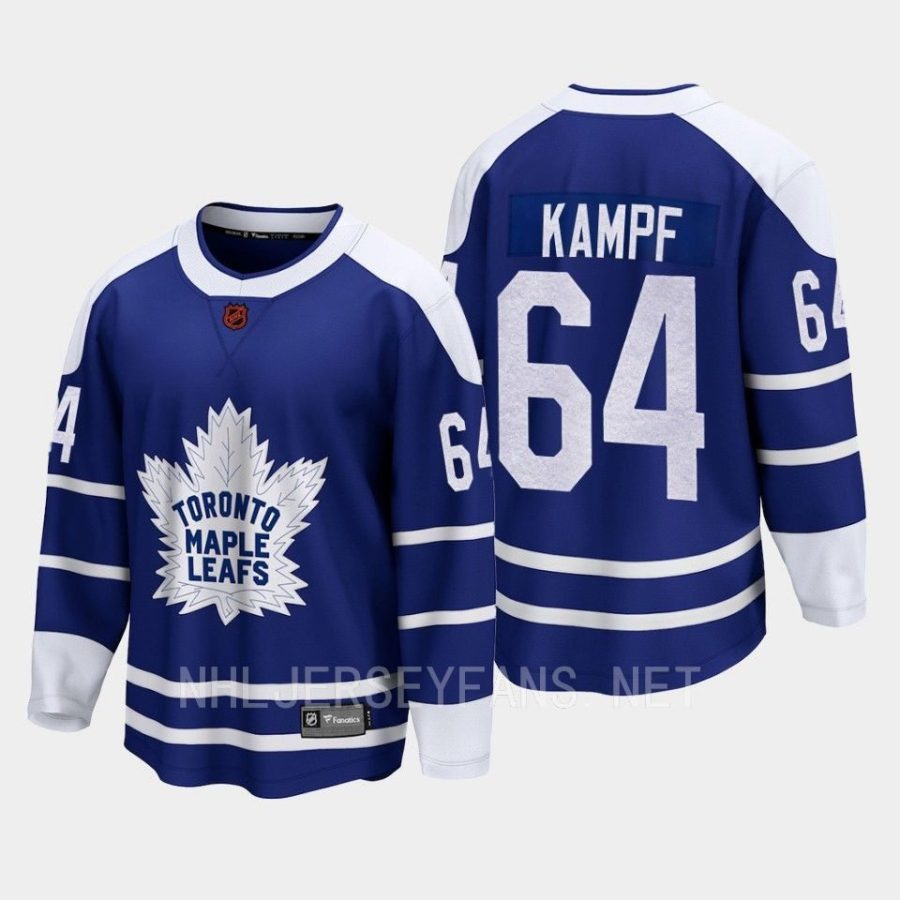 toronto maple leafs david kampf special edition 2.0 2022 breakaway retro jersey blue