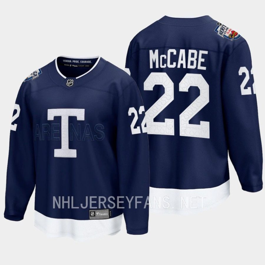 toronto maple leafs jake mccabe 2022 heritage classic breakaway player jersey navy