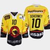 tristan scherwey sc bern yellow 2022ice hockey shirt jersey