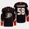 urho vaakanainen ducks black home authentic primegreen jersey