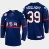 usa hockey alex nedeljkovic 2022 iihf world championship away jersey navy