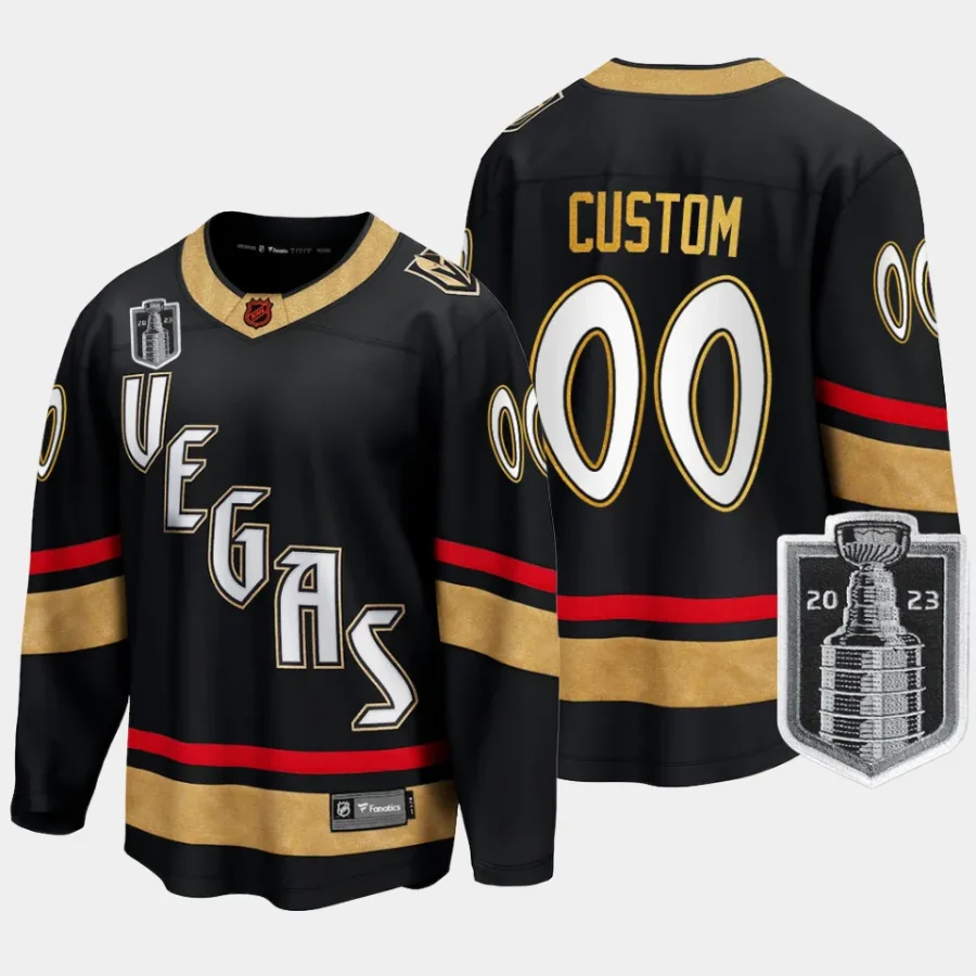 vegas golden knights custom 2023 stanley cup final special edition jersey black