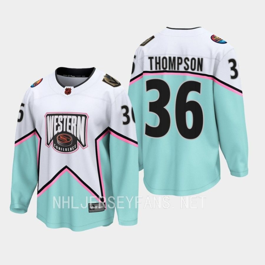 vegas golden knights logan thompson 2023 nhl all star western conference jersey white