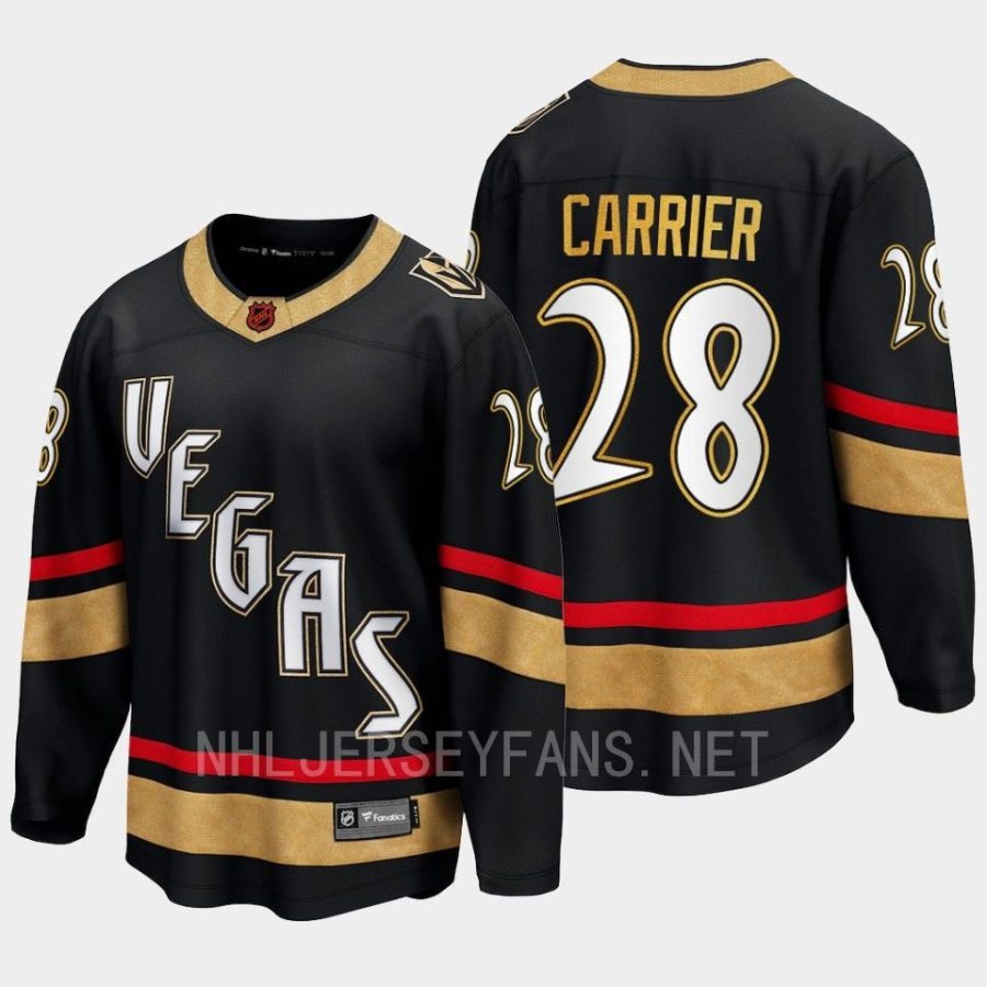 vegas golden knights william carrier special edition 2.0 2022 breakaway player retro jersey black