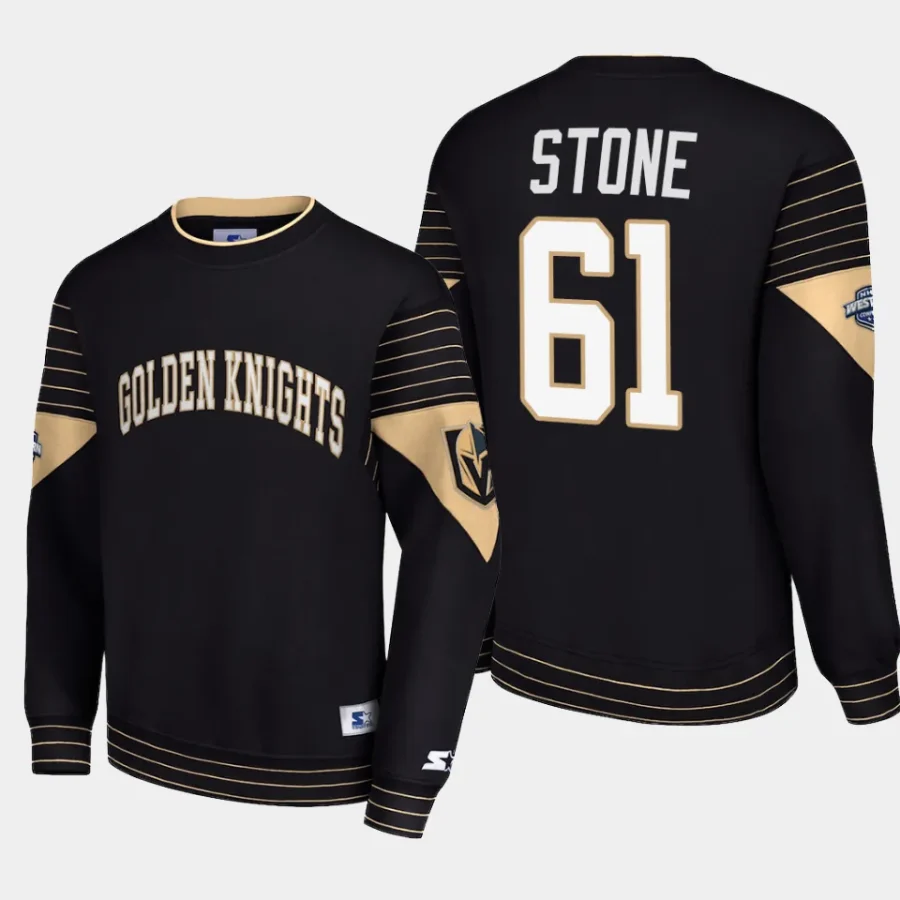 vgk mark stone black faceoff starter pullover sweatshirt