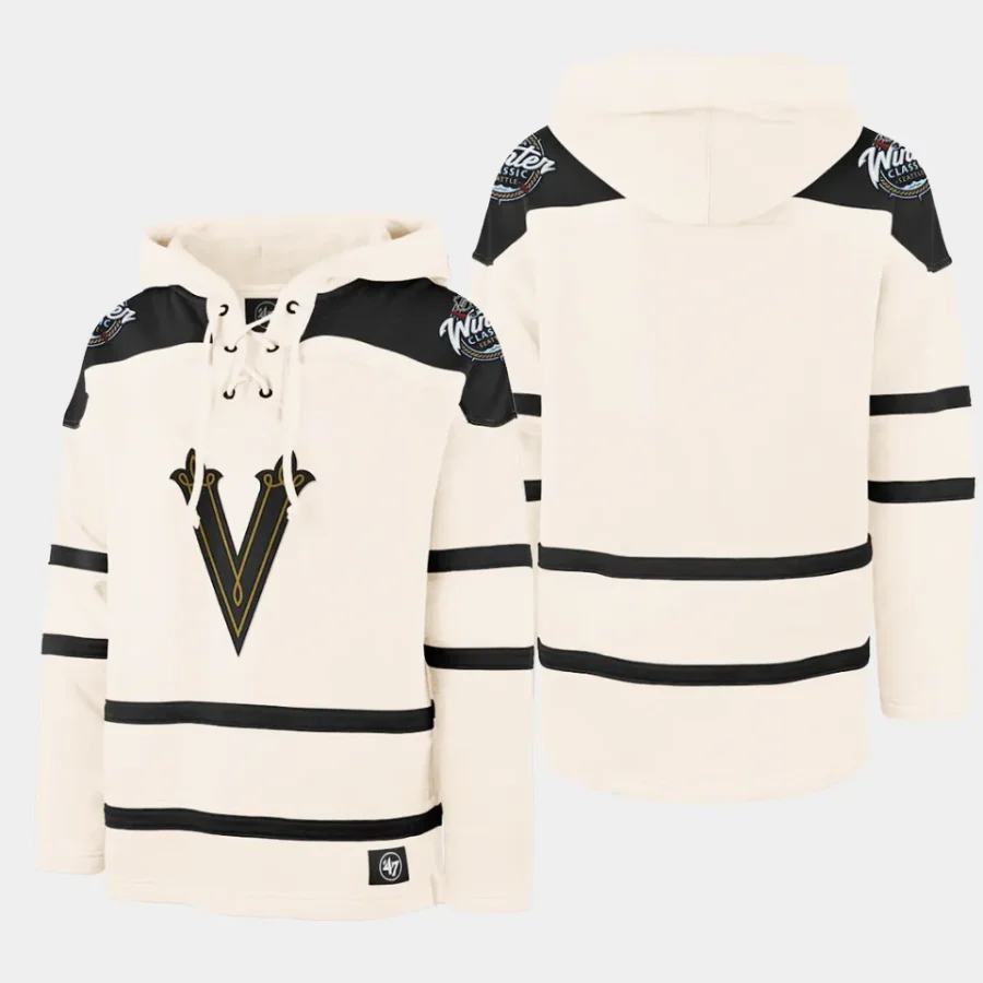 vgk men cream 2024 nhl winter classic superior lacer pullover hoodie