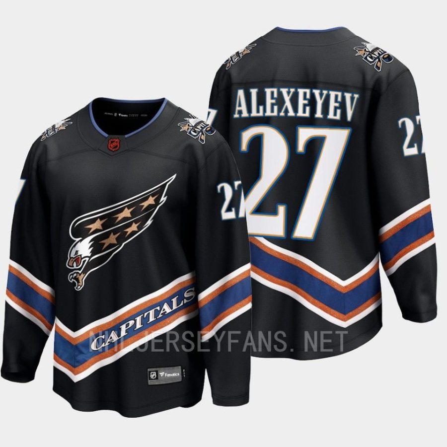 washington capitals alexander alexeyev special edition 2.0 2022 breakaway retro jersey black