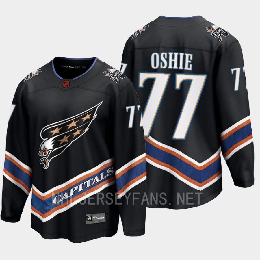 washington capitals t.j. oshie special edition 2.0 2022 breakaway retro jersey black