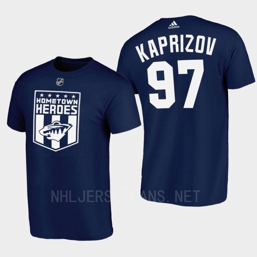 wild kirill kaprizov navy hometown heroes series law enforcement appreciation night t shirt