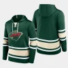 wild men green puck deep lace up pullover hoodie