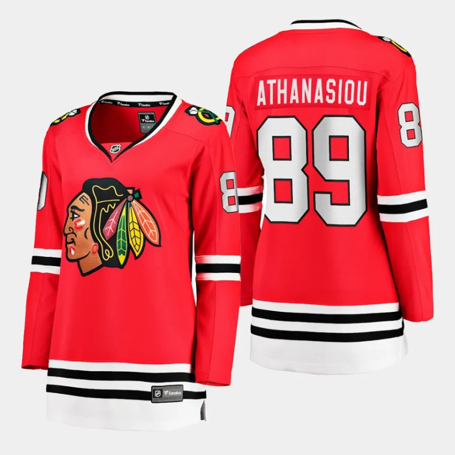 women blackhawks andreas athanasiou red home breakaway player jersey