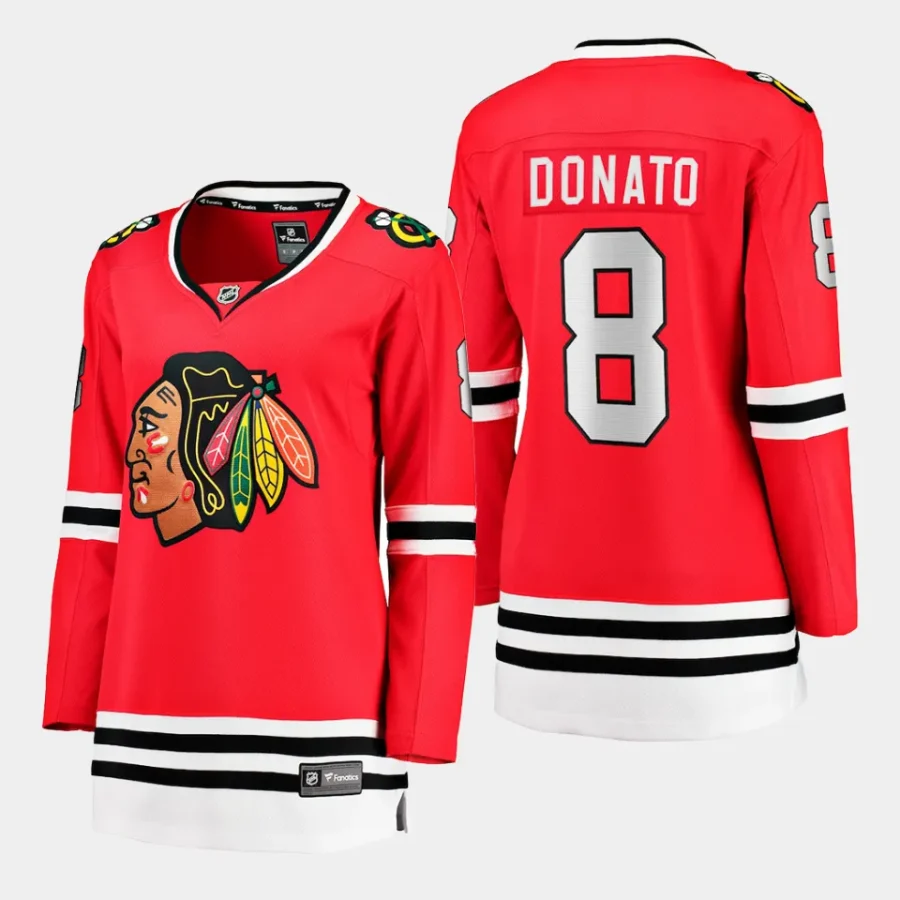 women blackhawks ryan donato red home breakaway player jersey