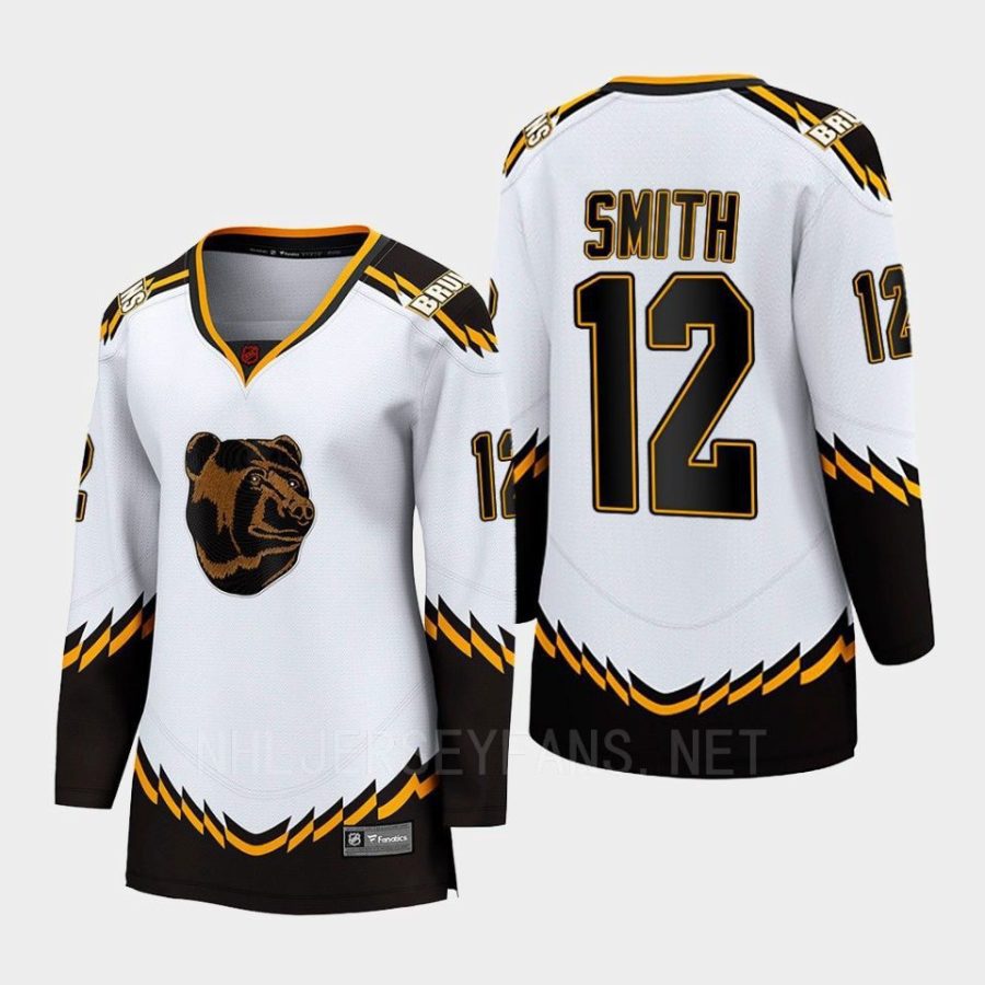 women bruins craig smith white 2022 special edition 2.0 breakaway player retro jersey