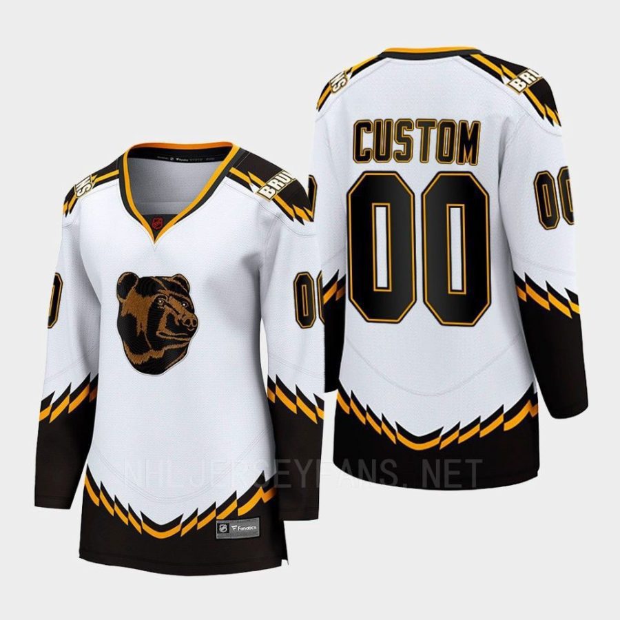 women bruins custom white 2022 special edition 2.0 breakaway player retro jersey