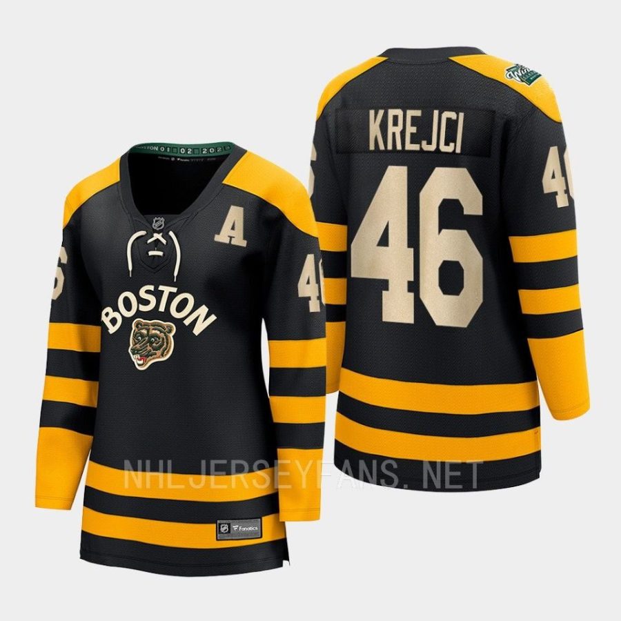 women bruins david krejci black 2023 winter classic breakaway jersey