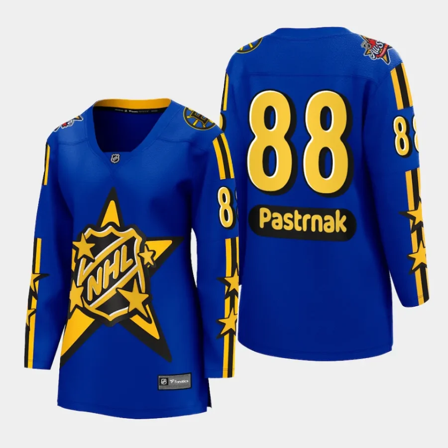 women bruins david pastrnak blue 2024 nhl all star game breakaway jersey