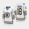 women bruins pavel zacha white 2023 24 100th anniversary premier breakaway player jersey