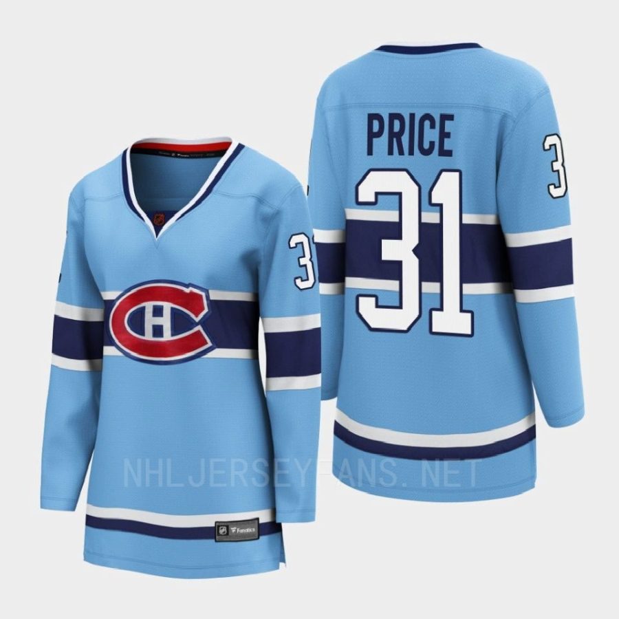 women canadiens carey price blue 2022 special edition 2.0 breakaway player retro jersey