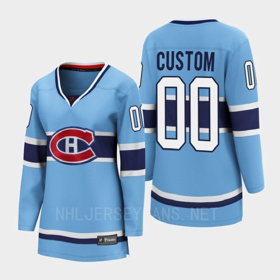 women canadiens custom blue 2022 special edition 2.0 breakaway player retro jersey