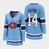 women canadiens nick suzuki blue 2022 special edition 2.0 breakaway player retro jersey