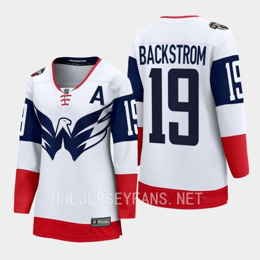 women capitals nicklas backstrom white 2023 nhl stadium series breakaway player jersey