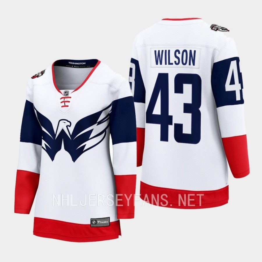 women capitals tom wilson white 2023 nhl stadium series breakaway player jersey