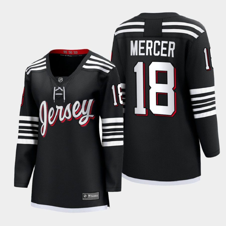 women devils dawson mercer black 2022 alternate premier jersey