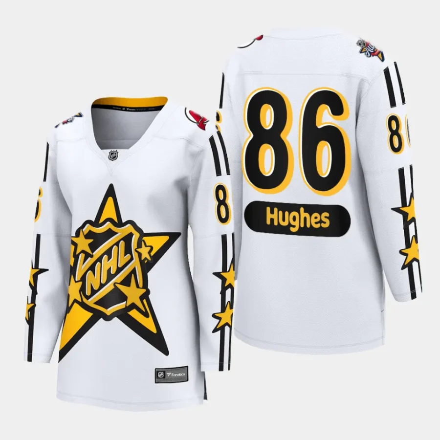 women devils jack hughes white 2024 nhl all star game breakaway jersey