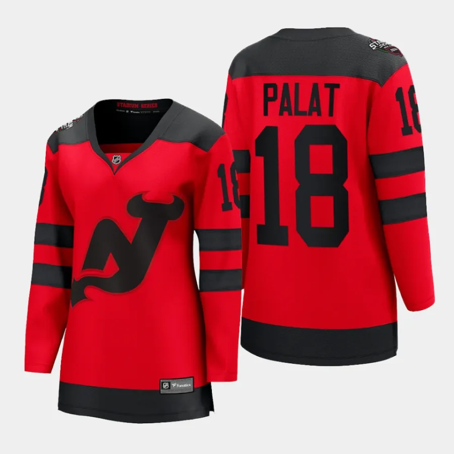 women devils ondrej palat red 2024 nhl stadium series breakaway player jersey