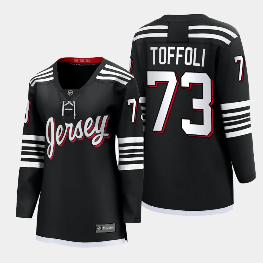 women devils tyler toffoli black alternate premier player jersey