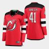 women devils vitek vanecek red home breakaway player jersey