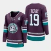 women ducks troy terry purple 2023 24 30th anniversary premier breakaway player jersey