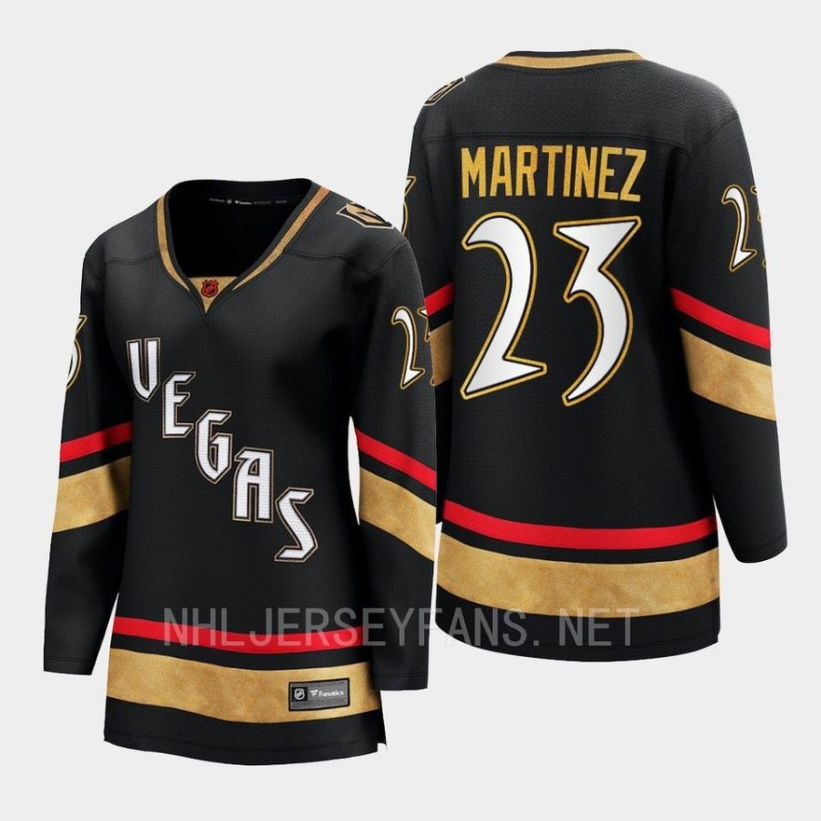 women golden knights alec martinez black 2022 special edition 2.0 breakaway retro jersey