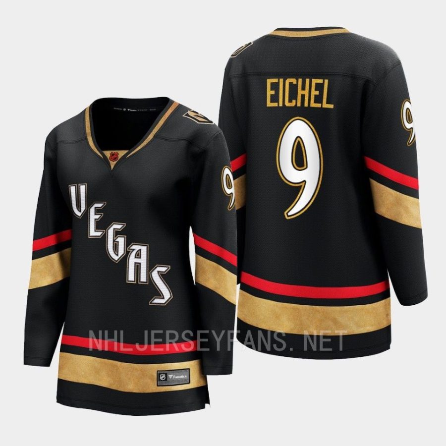 women golden knights jack eichel black 2022 special edition 2.0 breakaway retro jersey