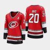 women hurricanes sebastian aho red 25th anniversary premier jersey