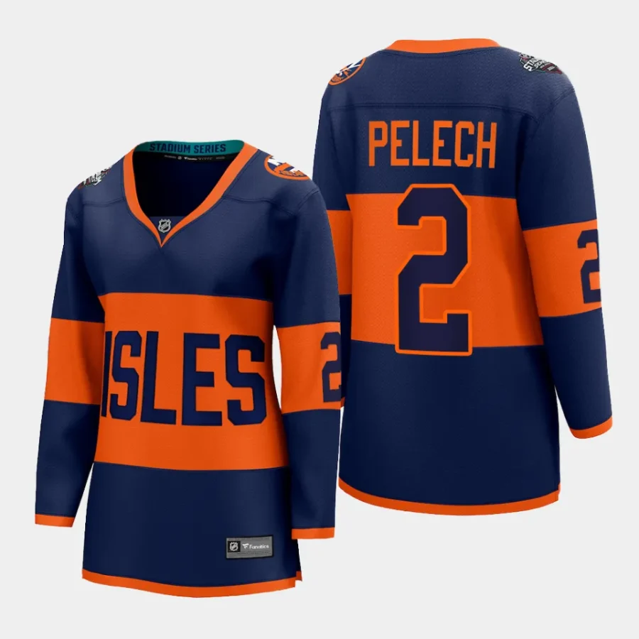 women islanders adam pelech navy 2024 nhl stadium series breakaway player jersey