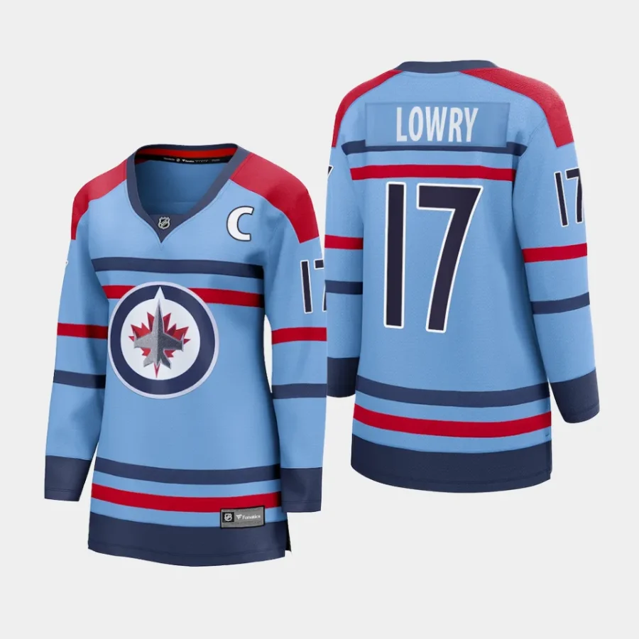 women jets adam lowry light blue 2023 24 rcaf centennial premier breakaway player jersey