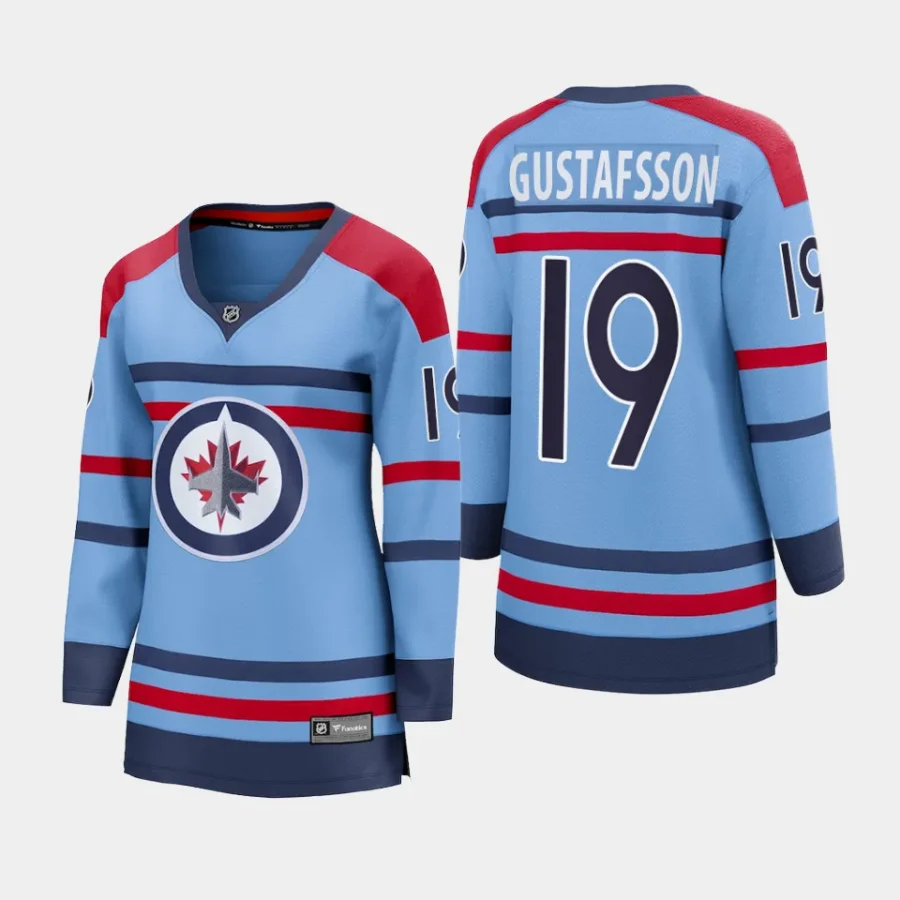 women jets david gustafsson light blue 2023 24 rcaf centennial premier breakaway player jersey