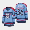 women jets morgan barron light blue 2023 24 rcaf centennial premier breakaway player jersey