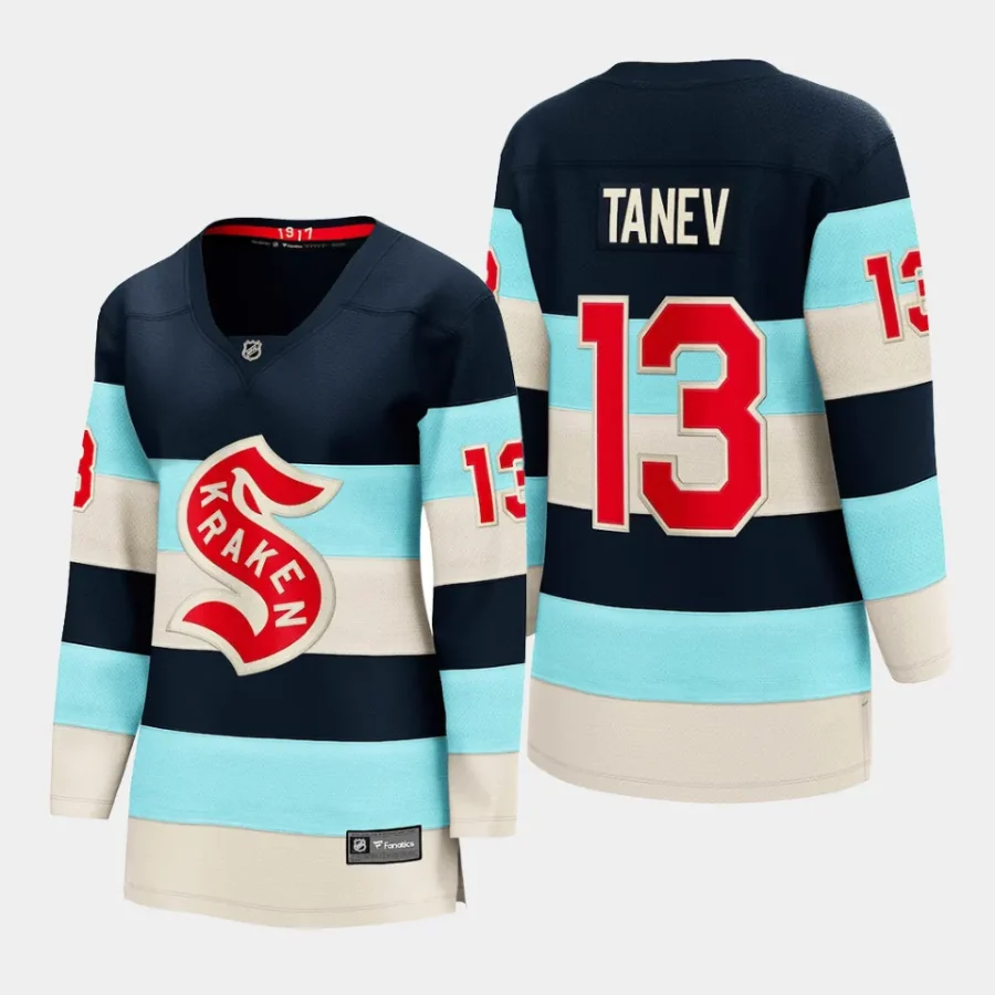 women kraken brandon tanev blue 2024 nhl winter classic breakaway player jersey