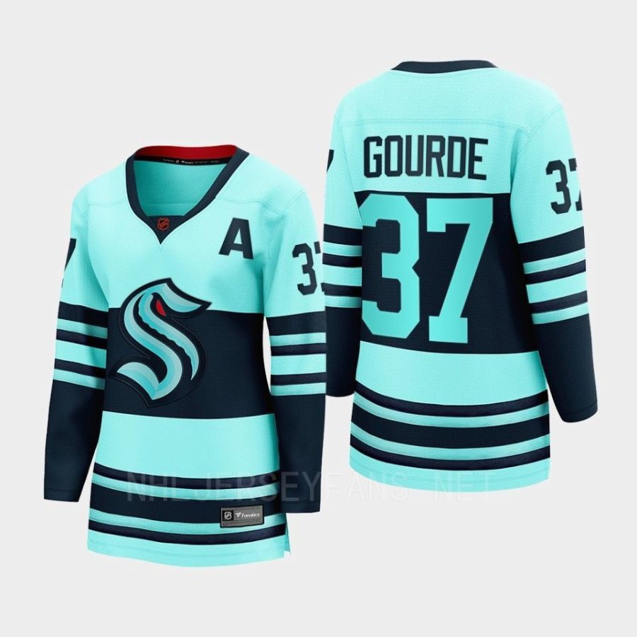 women kraken yanni gourde ice blue 2022 special edition 2.0 breakaway player retro jersey