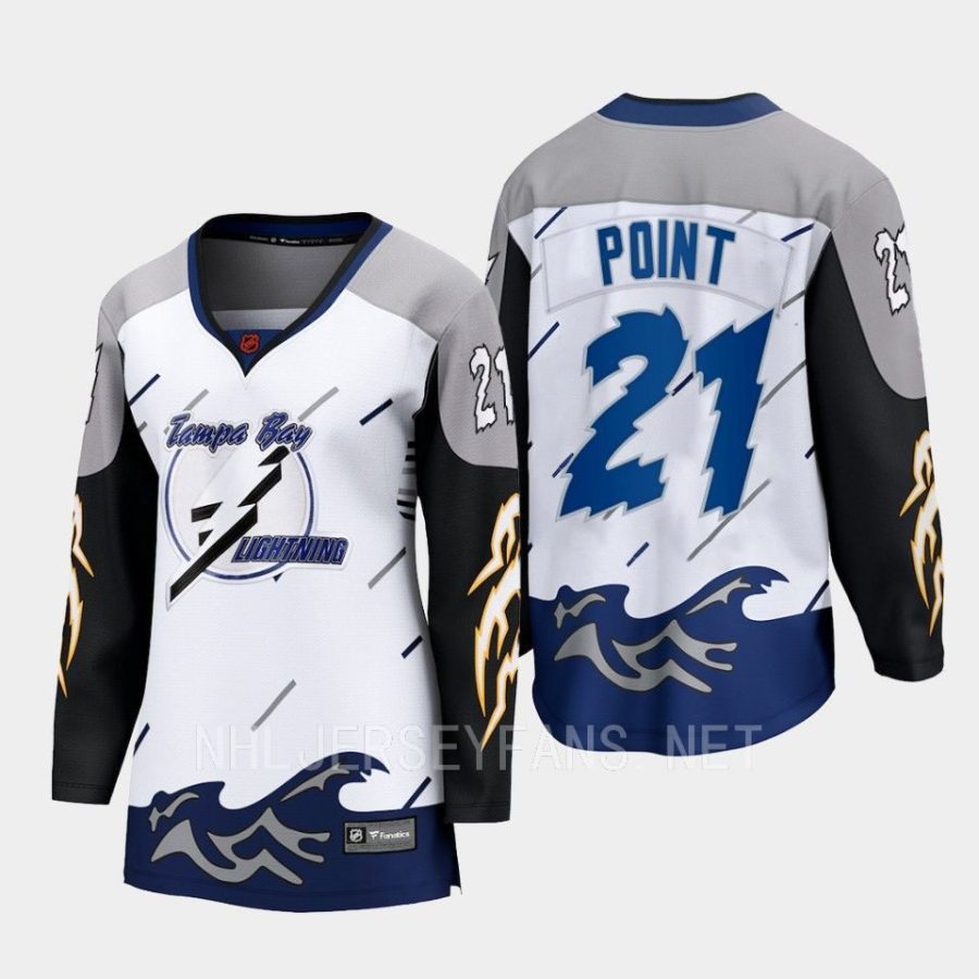 women lightning brayden point white 2022 special edition 2.0 breakaway retro jersey