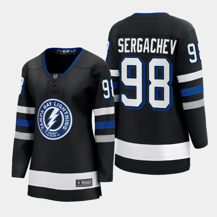 women lightning mikhail sergachev black 2023 24 alternate premier breakaway jersey