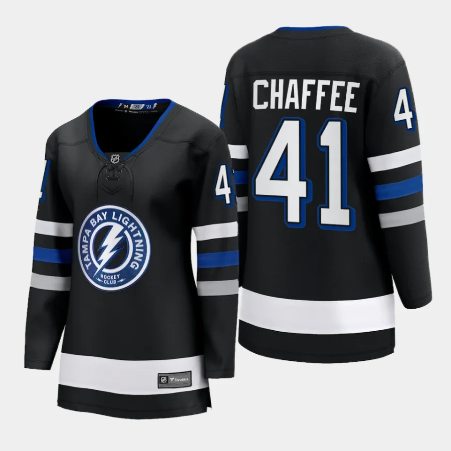 women lightning mitchell chaffee black 2023 24 alternate premier breakaway jersey