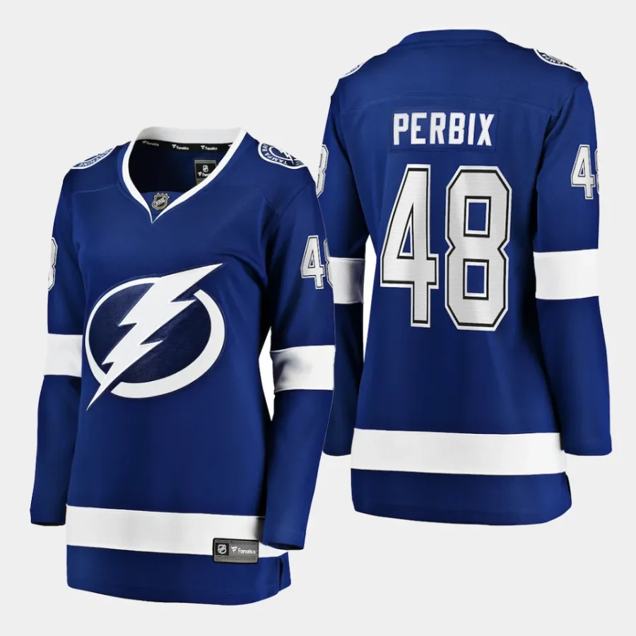 women lightning nick perbix blue home breakaway player jersey