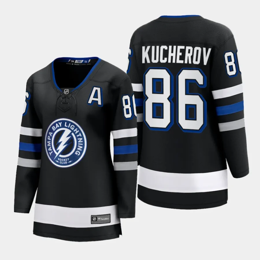 women lightning nikita kucherov black 2023 24 alternate premier breakaway jersey