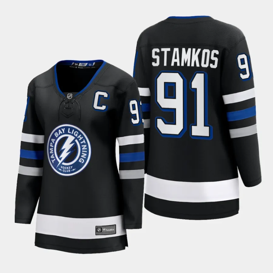 women lightning steven stamkos black 2023 24 alternate premier breakaway jersey