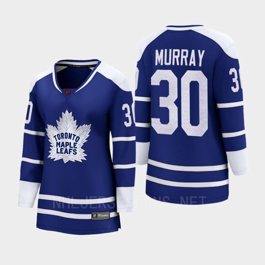 women maple leafs matt murray blue 2022 special edition 2.0 breakaway retro jersey